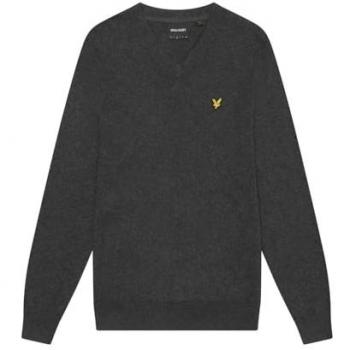 Lyle & Scott Merino V-Neck Camicia a Manica Lunga