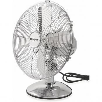 Ventilatore da tavolo struttura tubolare cromata testa orientabile pale Ø30 cm 45W Eolo