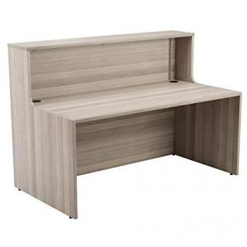 Grey Oak Reception Desk 1400mm with Grey Oak Sides and Top