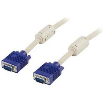 Deltaco 15 m VGA Kabel - Männlich/Männlich - Blau/Weiß
