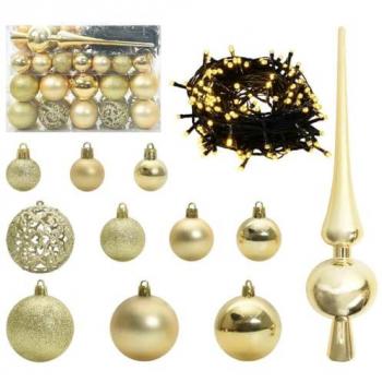 Golden Sparkle Bauble Set – 61×LEDs, 150‑Light Edition