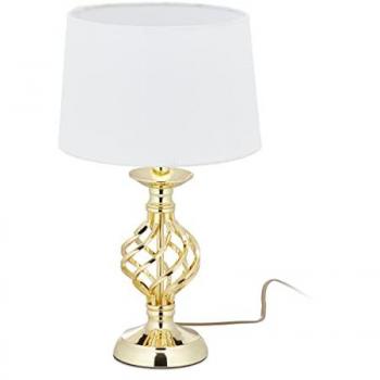 Lampada da Tavolo Touch Moderna Dimmerabile 3 Livelli E14 Oro/Bianco