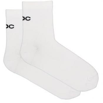 Calcetines de Ciclismo POC Cadence Cortos Blancos