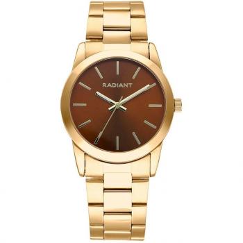 Radiant - Reloj de mujer Basic 36 RA594204 de acero y correa dorada