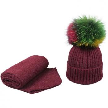Conjunto de gorro y bufanda larga para niños