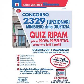 CONCORSO 2329 FUNZIONARI MINISTERO DELLA GIUSTIZIA. QUIZ RIPAM PER LA