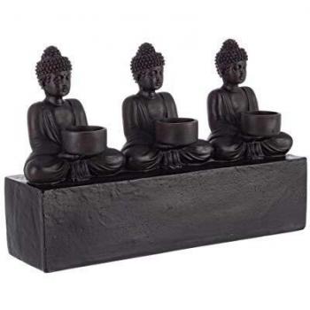Decorazione Zen Con Buddha Seduto 40x10 cm