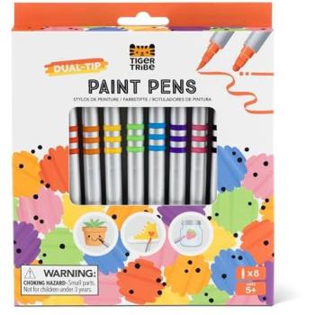 Dual‑End Tiger Tribe Painting Pen Collection – 8 Pack