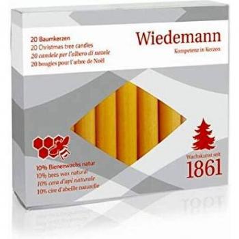 Wiedemann Handgelenkstütze Christbaumkerze - natur 10% Bienenwachs, 20 Stück