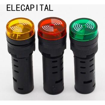 16mm LED Indicator Buzzer Panel Mount 12V 24V 220V