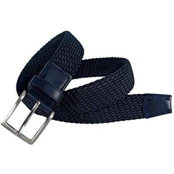 Cinturón trenzado de hombre color azul marino Leyva