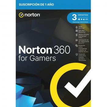 Antivirus Norton 360 para Gamers 50GB Español 1 Usuario 3 Dispositivos 1 Año Electrónica DRM Key