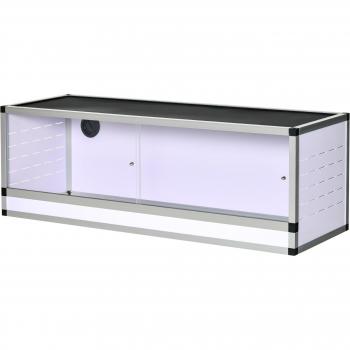 Boîte d’élevage PawHut Reptiles en aluminium – blanc, argent, noir