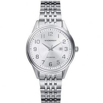 Reloj Viceroy Grand 3 agujas de acero y esfera blanca