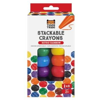 Retro Rainbow Tiger Tribe Chunky Crayon Kit