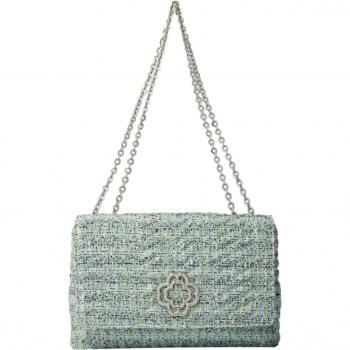 Maje Clover Bloom Multi-Color Tweed Handbag