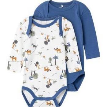 Body manches longues en coton bio pack de 2 True Navy