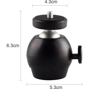 Cámara Trípode de Bola Compacto 360° CNC, Montaje DSLR SLR