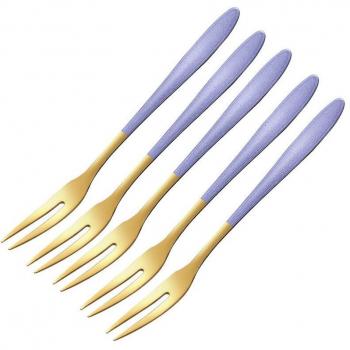 5pcs Non-Slip Handle Fruit Forks for Western Cuisine