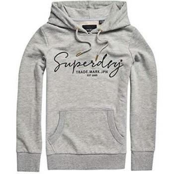 Superdry Alice Script EMB Entry Hood Ub Sweat-Shirt À Capuche, Gris (Grey Marl 07q), M (Taille Fabricant:12) Femme
