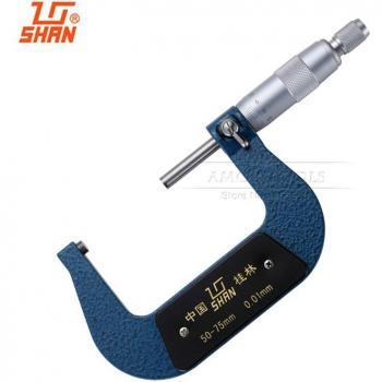 Shan Precision 50‑75 mm Outside Micrometer – 0.01 mm Accuracy – Carbide‑Alloy Body