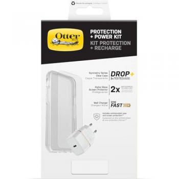 Caja Protectora Alpha Glass transparente con cargador USB‑C 20W