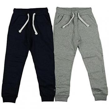 MINYMO Jungen Basic 36 -Sweat Pant (2-pack) Hose, Mehrfarbig (Dark Navy/Grau 778), 146 Cm