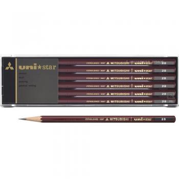 Mitsubishi Pencil Unistar 2B Bleistifte (12 Stück)