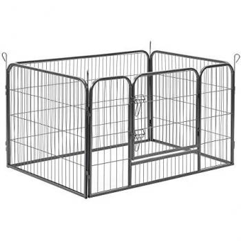 Parc pour Animaux de Compagnie avec 4 Panneaux 125 x 85 x 70 cm