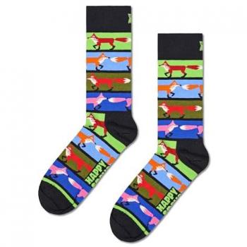 Meias Altas Fox Listradas Happy Socks Masculinas