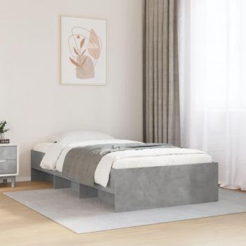 VidaXL Bed Frame 75x190cm Concrete Grey Engineered Wood