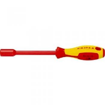 KNIPEX Isolierter Steckschlüssel mit Schraubendreher-Griff (237 mm) 98 03 12