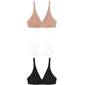 Pack de 3 Soutiens-gorge Douceur Coton Noir/Blanc/Rose Pastel Nude