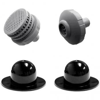Conector de Chorro y Filtro Entrada/Salida 25022E – Rejilla Negra y Gris