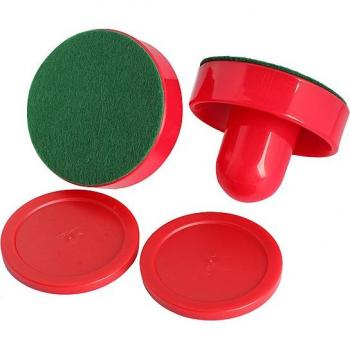 2pcs Air Hockey Felt Pushers and Puck Set