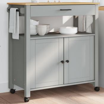 VidaXL Kitchen Trolley MONZA 84x40x90 cm Solid Wood Pine