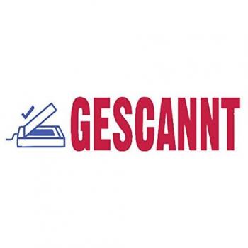 Trodat Text Stamp Automatic Office Printy 4.0 4912, Preloaded Text GESCANNT