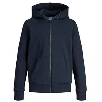 Sudadera con capucha Jack & Jones Basic Full Zip azul marino infantil - 140