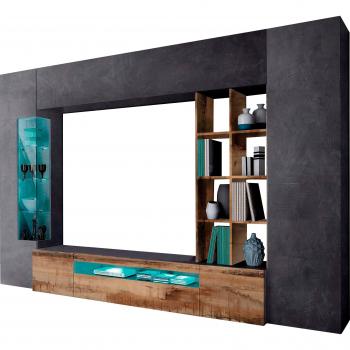 INOSIGN Medienwand New Egypt, stilvolle Wohnzimmerwand mit Regalaufsatz