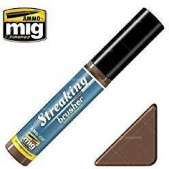 Ammo by MIG Streaking Brush - Medium Brown