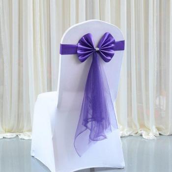 Lazo Decorativo Azul Para Sillas de Banquete