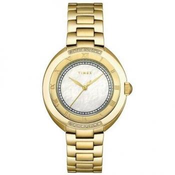 Timex T2M597 Männer/Women Uhr mit Quarzuhrwerk und Metallgürtel, goldfarben