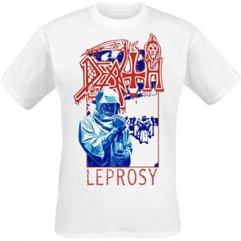 Leprosy Death Poster Shirt – Herren, S‑XXL, Weiß