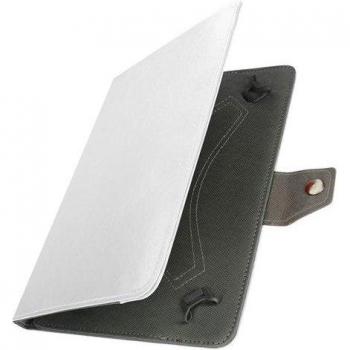 Custodia Tablet 10 Avizar Bianco con Supporto Video e Design Simile Pelle