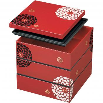 Tatsumiya Takumi Red Three‑Dan 18‑inch Heavy Flower Box – HAKOYA 54502