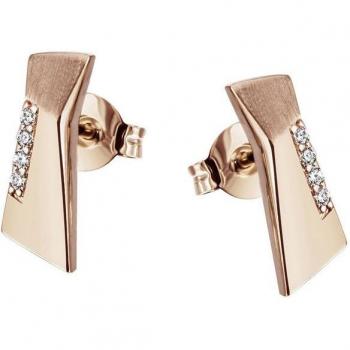 Damen Ohrstecker 375 Roségold mit funkelnden Brillanten
