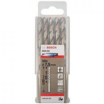 Bosch HSS-Co Cobalt Drill Bit 7.5mm Pack of 10