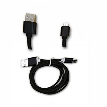 Sony Xperia E5 Câble Noir 1m Nylon Tressé Résistance Supérieure (12M) Micro USB Charge/Synchronisation