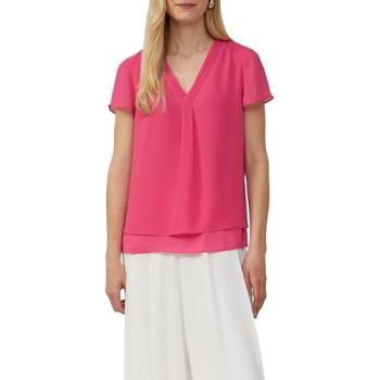 Kurzärmelige Chiffonbluse Layered Eleganz
