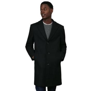 Maine Men’s Black Wool Epsom Coat – XL